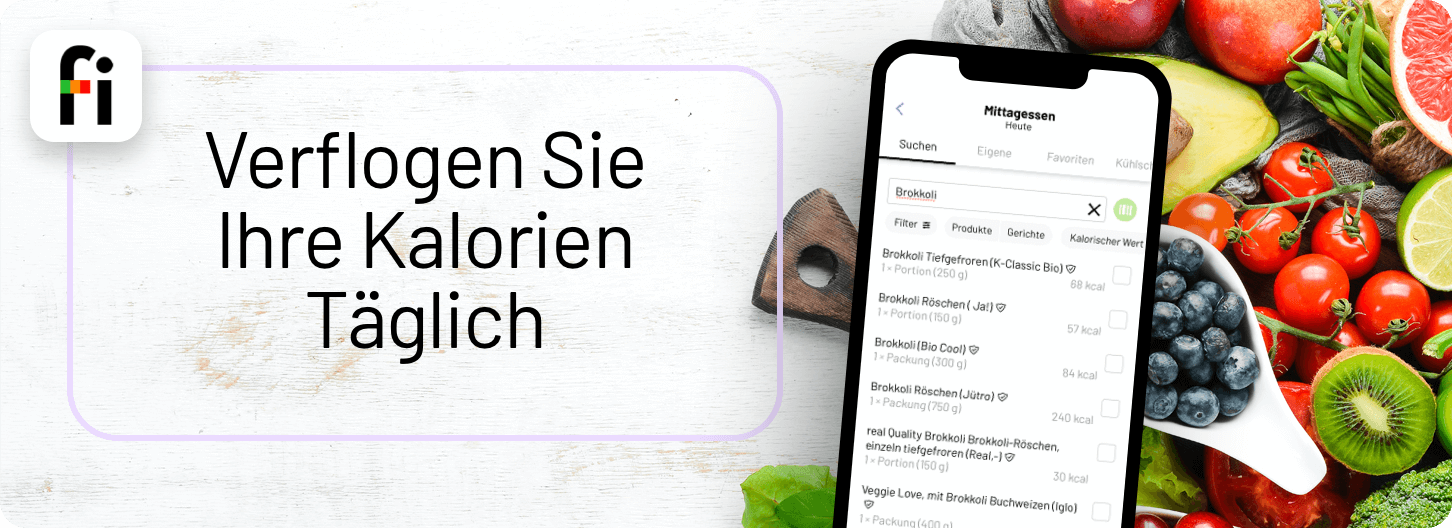 Notiere deine täglichen Kalorien