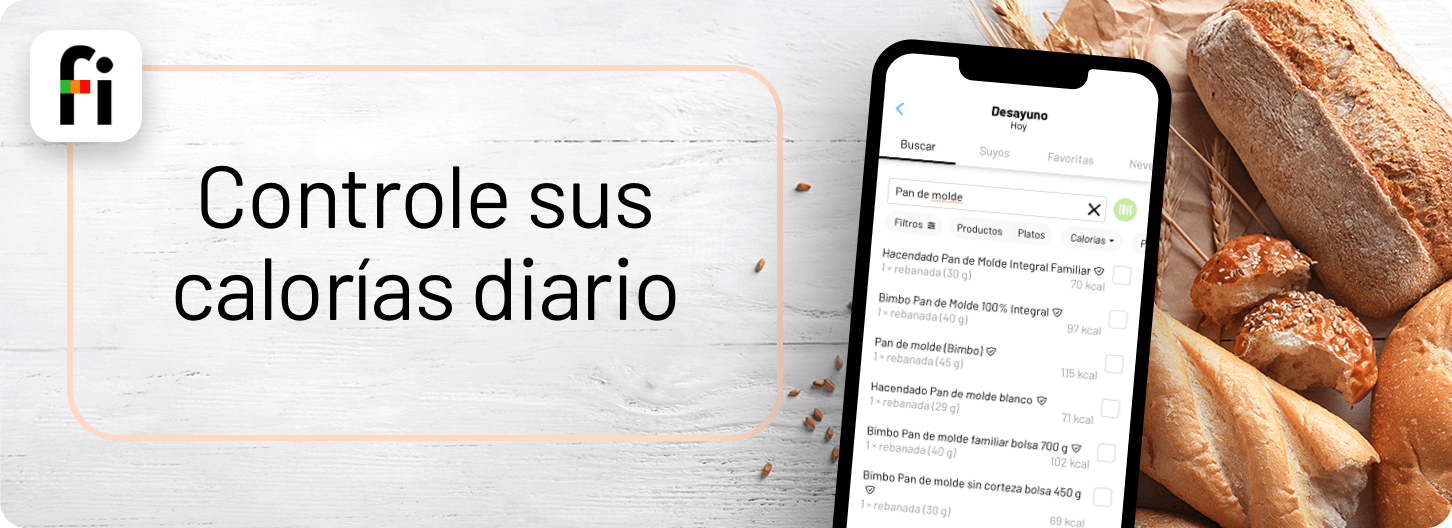 Monitoriza sus calorías diariamente