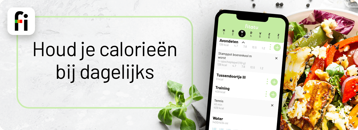 Houd je calorieën dagelijks bij