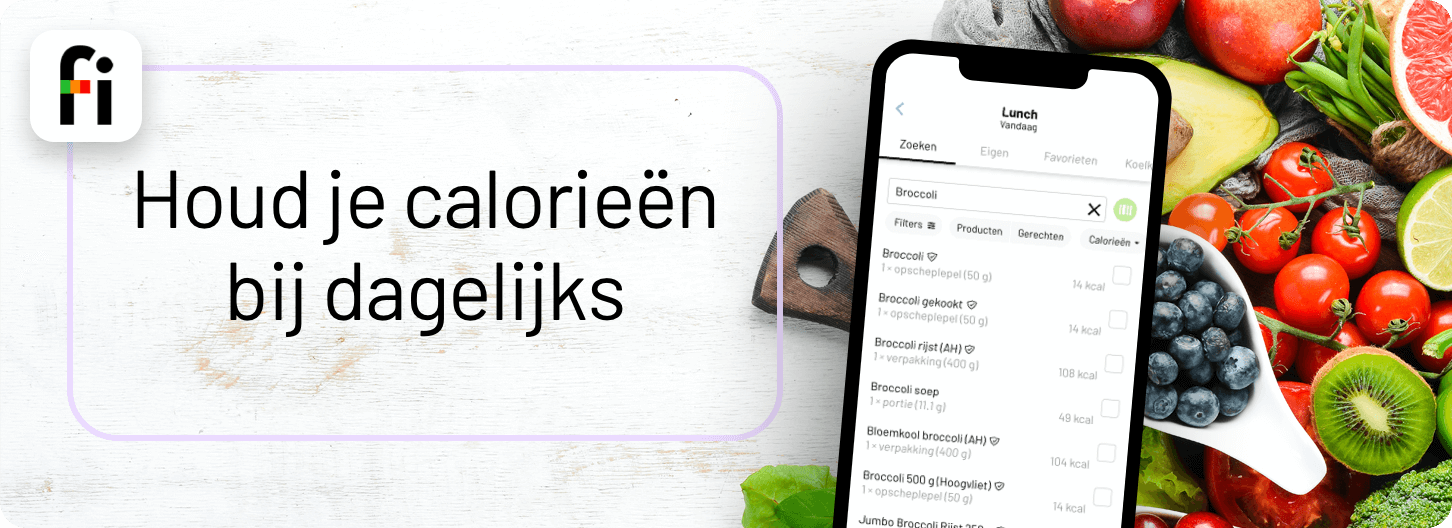 Houd je calorieën dagelijks bij